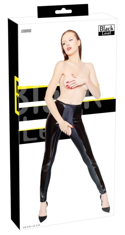 Black Level - Vinylowe Legginsy Bez Kroku Czarne S Black Level Black Level - Vinylowe Legginsy Bez Kroku Czarne S Black Level