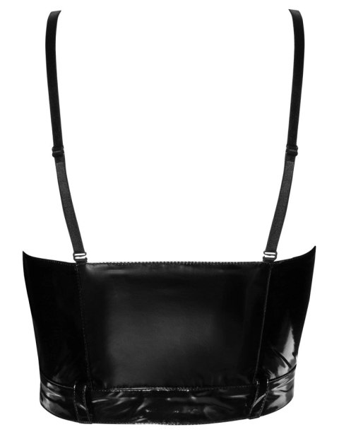 Black Level - Seksowny Vinylowy Top Z Zamkiem L Black Level Black Level - Seksowny Vinylowy Top Z Zamkiem L Black Level