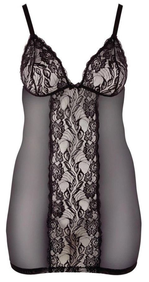 Cottelli CURVES - Seksowna Sukienka Bieliźniana Z Koronką Czarna 2XL Cottelli CURVES Cottelli CURVES - Seksowna Sukienka Bieliźniana Z Koronką Czarna 2XL Cottelli CURVES
