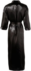 Cottelli LINGERIE - Długi Czarny Satynowy Szlafrok Z Paskiem Do Wiązania S/M Cottelli LINGERIE