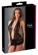 Cottelli LINGERIE - Seksowna Sukienka Z Delikatnej Koronki I Stringi Czarne L Cottelli LINGERIE