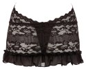 Cottelli LINGERIE - Seksowna Sukienka Z Delikatnej Koronki I Stringi Czarne L Cottelli LINGERIE