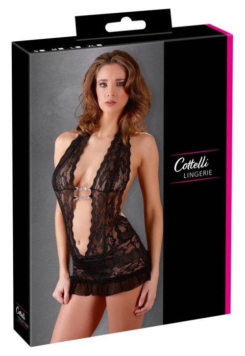 Cottelli LINGERIE - Seksowna Sukienka Z Delikatnej Koronki I Stringi Czarne S Cottelli LINGERIE Cottelli LINGERIE - Seksowna Sukienka Z Delikatnej Koronki I Stringi Czarne S Cottelli LINGERIE