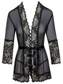 Kissable - Seksowny Szlafroczek Z Delikatną Koronką Czarny L/XL Kissable