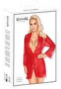 Kissable - Seksowny Szlafroczek Z Delikatną Koronką Czerwony S/M Kissable