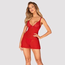Obsessive - Półprzezroczysta Sukienka Z Koronką I Stringi Chilisa XL/2XL Obsessive