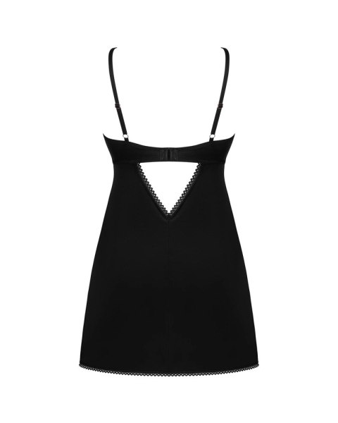 Obsessive - Seksowna Czarna Sukienka Z Różowa Kwiatową Koronką Na Biuście + Stringi Rosenty XL/2XL Obsessive Obsessive - Seksowna Czarna Sukienka Z Różowa Kwiatową Koronką Na Biuście + Stringi Rosenty XL/2XL Obsessive