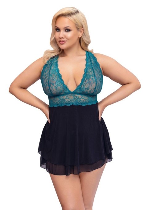 Cottelli CURVES - Babydoll Z Koronkową Górą I Siateczkową Spódnicą 2XL Cottelli CURVES Cottelli CURVES - Babydoll Z Koronkową Górą I Siateczkową Spódnicą 2XL Cottelli CURVES