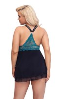 Cottelli CURVES - Babydoll Z Koronkową Górą I Siateczkową Spódnicą 3XL Cottelli CURVES