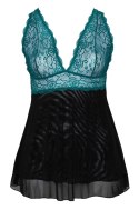 Cottelli CURVES - Babydoll Z Koronkową Górą I Siateczkową Spódnicą 3XL Cottelli CURVES