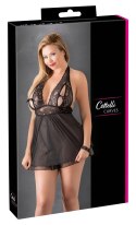 Cottelli CURVES - Seksowna Babydoll Z Rozcięciem Na Piersiach I Kokardką Czarna 4XL Cottelli CURVES
