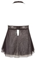 Cottelli CURVES - Seksowna Babydoll Z Rozcięciem Na Piersiach I Kokardką Czarna 4XL Cottelli CURVES