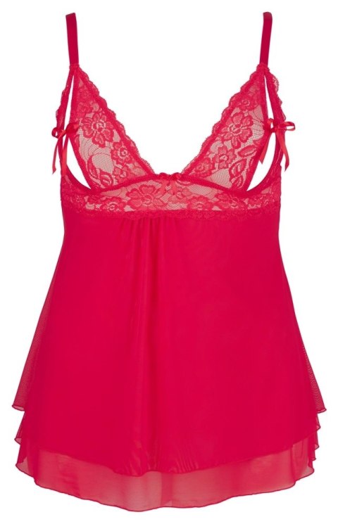 Cottelli CURVES - Seksowna Babydoll Z Rozcięciem Na Piersiach I Kokardką Czerwona 3XL Cottelli CURVES Cottelli CURVES - Seksowna Babydoll Z Rozcięciem Na Piersiach I Kokardką Czerwona 3XL Cottelli CURVES