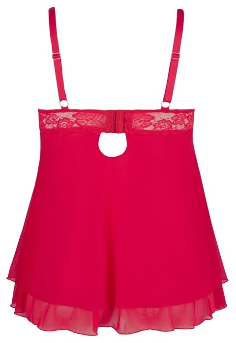 Cottelli CURVES - Seksowna Babydoll Z Rozcięciem Na Piersiach I Kokardką Czerwona 3XL Cottelli CURVES Cottelli CURVES - Seksowna Babydoll Z Rozcięciem Na Piersiach I Kokardką Czerwona 3XL Cottelli CURVES
