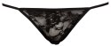 Cottelli LINGERIE - Seksowna Koronkowa Koszulka Nocna + Stringi Czarne S Cottelli LINGERIE