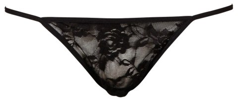 Cottelli LINGERIE - Seksowna Koronkowa Koszulka Nocna + Stringi Czarne S Cottelli LINGERIE Cottelli LINGERIE - Seksowna Koronkowa Koszulka Nocna + Stringi Czarne S Cottelli LINGERIE