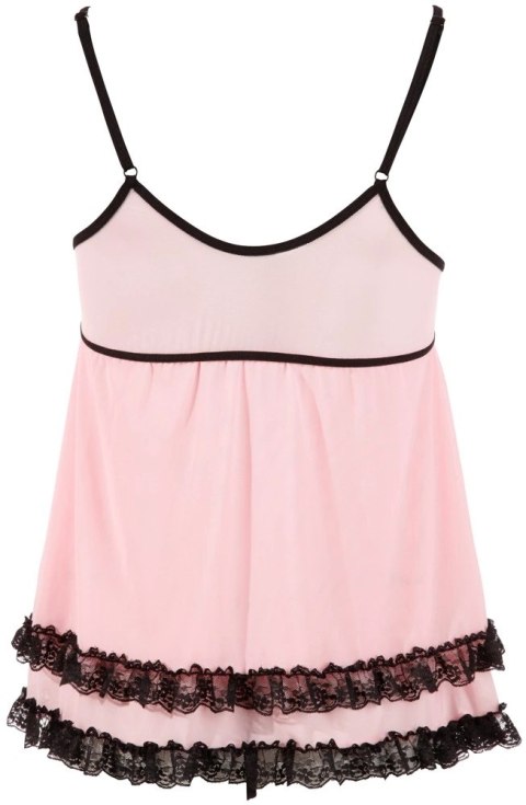 Cottelli LINGERIE - Seksowna Różowa Koszulka Nocna Z Koronką + Stringi M Cottelli LINGERIE Cottelli LINGERIE - Seksowna Różowa Koszulka Nocna Z Koronką + Stringi M Cottelli LINGERIE