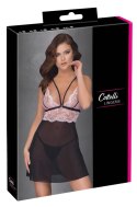 Cottelli LINGERIE - Seksowna Siateczkowa Halka Z Różową Koronką XL Cottelli LINGERIE