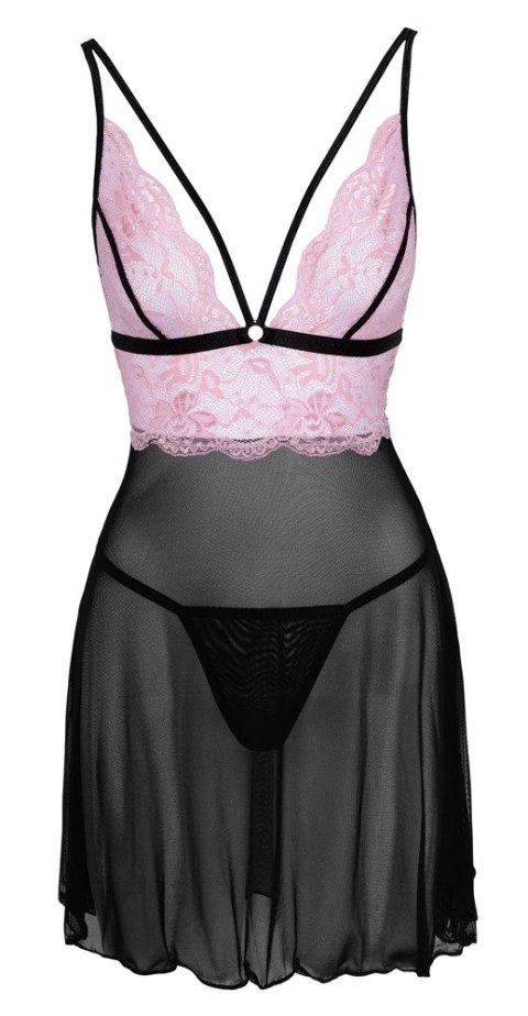 Cottelli LINGERIE - Seksowna Siateczkowa Halka Z Różową Koronką XL Cottelli LINGERIE Cottelli LINGERIE - Seksowna Siateczkowa Halka Z Różową Koronką XL Cottelli LINGERIE