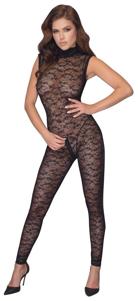 Cottelli LINGERIE - Seksowne Koronkowy Kombinezon Bez Rękawów Czarny S Cottelli LINGERIE Cottelli LINGERIE - Seksowne Koronkowy Kombinezon Bez Rękawów Czarny S Cottelli LINGERIE