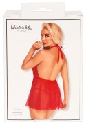 Kissable - Seksowna Haleczka Z Dodatkiem Koronki + Stringi Czerwone S/M Kissable