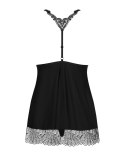 Obsessive - Seksowna Koszulka Nocna Z Satynowa Kokardką I Stringami Chiccanta L/XL Obsessive