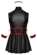 Cottelli Bondage - Czarna Matowa Sukienka Z Czerwonymi Wstawkami I Mankietami 2XL Cottelli BONDAGE