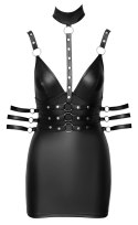 Cottelli Bondage - Elastyczna Krótka Matowa Sukienka Z Mankietami I Obrożą S Cottelli BONDAGE