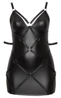 Cottelli Bondage - Matowa Krótka Sukienka Z Mankietami I Ozdobnymi Pierścieniami 2XL Cottelli BONDAGE