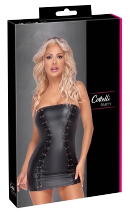 Cottelli PARTY - Krótka Matowa Sukienka Bez Ramiączek Z Ozdobnymi Złotymi Oczkami XL Cottelli PARTY