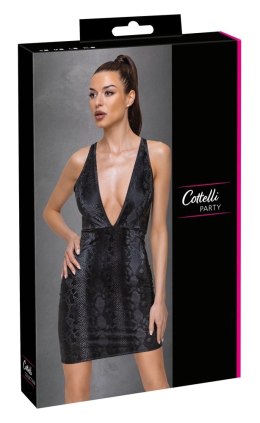 Cottelli PARTY - Krótka Sukienka O Matowym Wyglądzie Skóry Węża S Cottelli PARTY