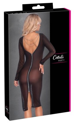 Cottelli PARTY - Seksowna Długa Figurująca Sukienka Z Prześwitującego Materiału L Cottelli PARTY