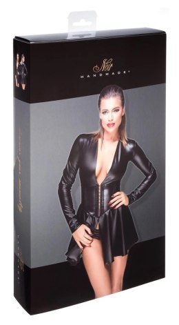 Noir - Krótka Sukienka Z Długim Rękawem W Gorsetowym Stylu Czarna M Noir