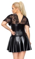Noir - Krótka Sukienka Z Szeroką Spódnicą Czarna 3XL Noir