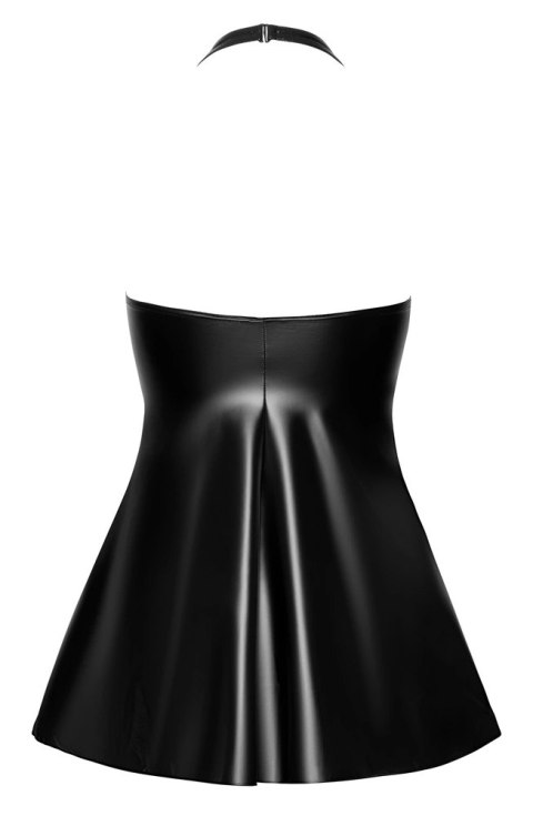 Noir - Seksowna Krótka Matowa Sukienka Rozpinana Czarna XL Noir Noir - Seksowna Krótka Matowa Sukienka Rozpinana Czarna XL Noir