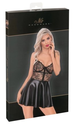 Noir - Seksowna Krótka Sukienka Z Delikatną Koronką Czarna M Noir