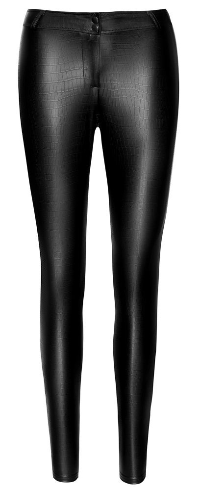 Noir - Seksowne Spodnie Z Suwakiem W Kroczu Skóra Węża XL Noir Noir - Seksowne Spodnie Z Suwakiem W Kroczu Skóra Węża XL Noir