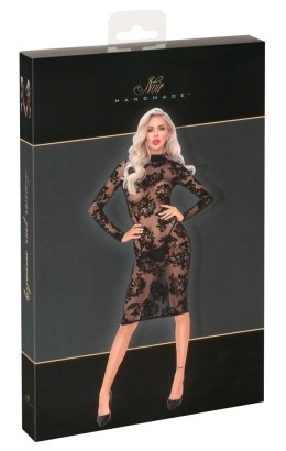 Noir - Sukienka Z Długim Rękawem Z Prześwitującego Materiału W Kwiatowy Wzór S Noir