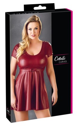 Cottelli CURVES - Mini Sukienka Z Dekoltem Czerwona 2XL Cottelli CURVES