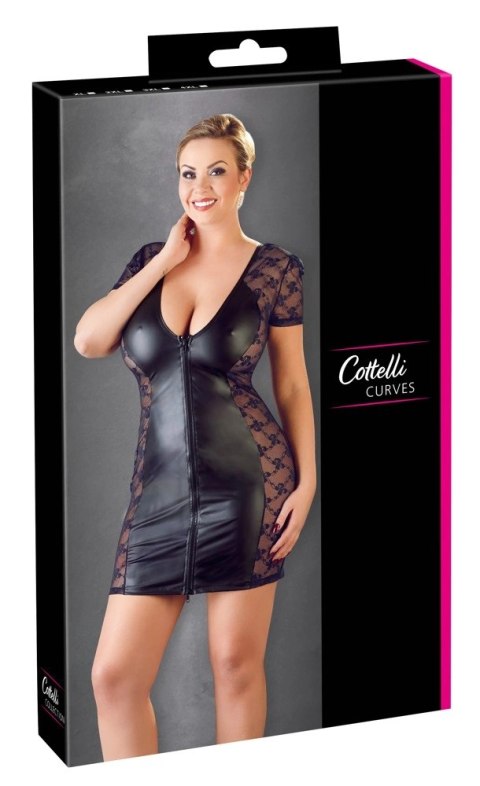 Cottelli CURVES - Seksowna Sukienka Z Krótkim Rękawkiem I Suwakiem Z Przodu 2XL Cottelli CURVES Cottelli CURVES - Seksowna Sukienka Z Krótkim Rękawkiem I Suwakiem Z Przodu 2XL Cottelli CURVES