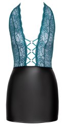 Cottelli LINGERIE - Seksowna Czarna Matowa Spódniczka Z Koronkową Zieloną Górą XL Cottelli LINGERIE