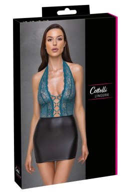 Cottelli LINGERIE - Seksowna Czarna Matowa Spódniczka Z Koronkową Zieloną Górą M Cottelli LINGERIE