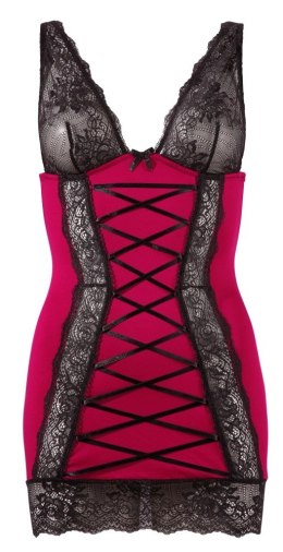 Cottelli LINGERIE - Seksowna Czerwona Sukienka Z Czarnymi Koronkowymi Wstawkami M Cottelli LINGERIE