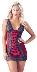 Cottelli LINGERIE - Seksowna Czerwona Sukienka Z Czarnymi Koronkowymi Wstawkami M Cottelli LINGERIE