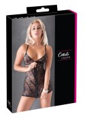 Cottelli LINGERIE - Seksowna Rozpinana Sukienka Z Kwiatowej Koronki Czarna M Cottelli LINGERIE