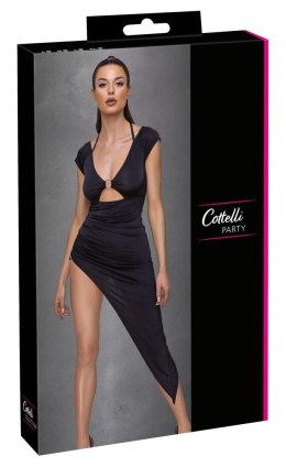 Cottelli PARTY - Seksowna Długa Obcisła Sukienka Z Ozdobnym Pierścieniem Czarna L Cottelli PARTY