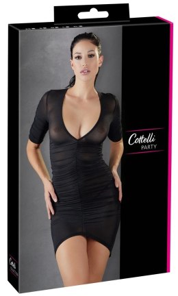 Cottelli PARTY - Seksowna Prześwitująca Sukienka O Obcisłym Kroju Czarna XL Cottelli PARTY