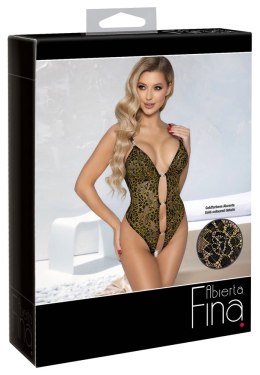 Abierta Fina - Seksowne Koronkowe Body Z Kwiatowym Motywem Bez Krocza XL Abierta Fina