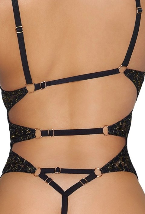Abierta Fina - Seksowne Koronkowe Body Z Kwiatowym Motywem Bez Krocza M Abierta Fina Abierta Fina - Seksowne Koronkowe Body Z Kwiatowym Motywem Bez Krocza M Abierta Fina