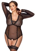 Cottelli CURVES - Czarne Prześwitujące Body Bez Krocza 2XL Cottelli CURVES